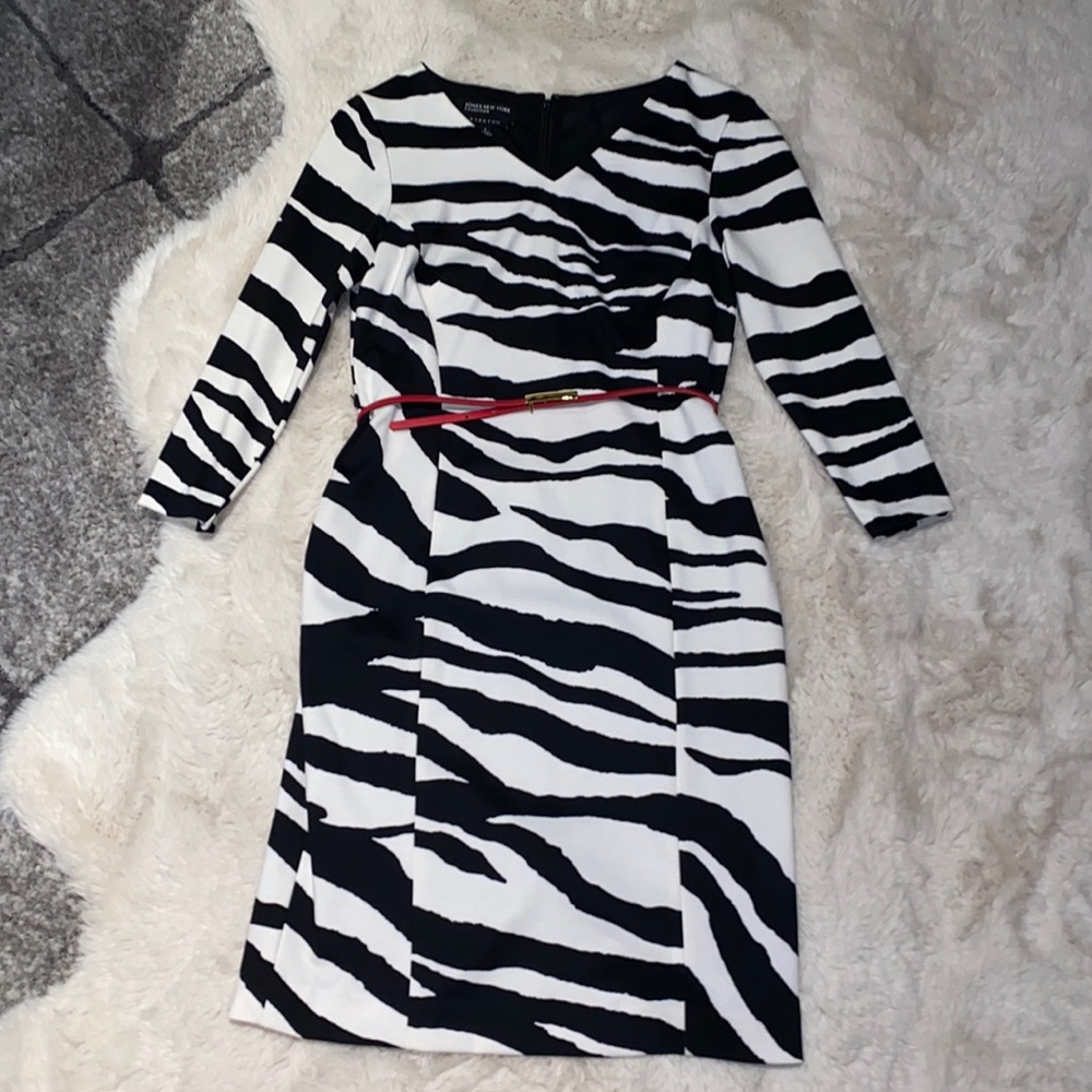 Zebra print dress / Brand: Jones New York Collection
